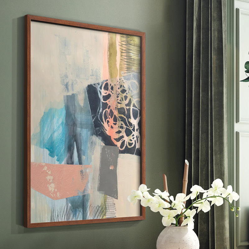 Reductive I Framed Print - Solid Wood, Brown, 10" H x 8" W