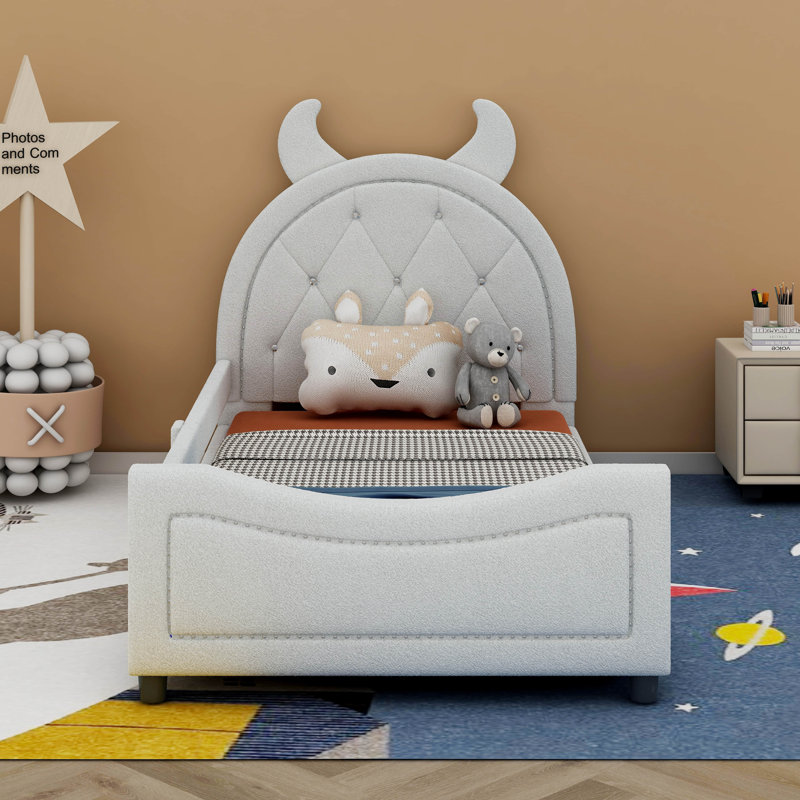 Lit de jour simple tapissier Abagale, Blanc