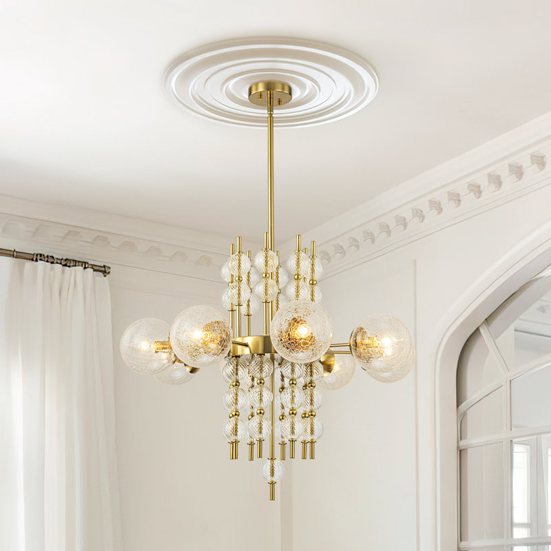 8 - Light Globe Glass Chandelier