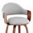 Romarin Swivel Counter or Bar Height Bar Stool with Arms and Footrest in Faux Leather, Wood-879254842-879254841-879254847