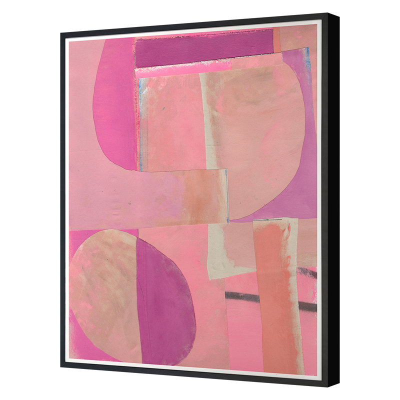 Pretty In Pink Print by Ngo, PC, Black Framed, 44" H x 34" W