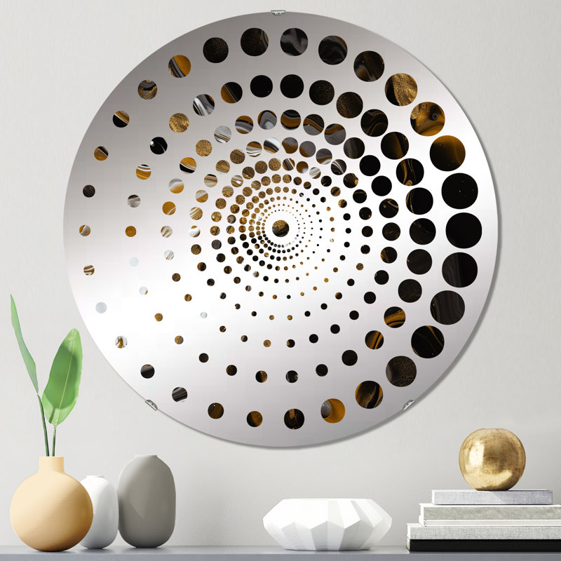 Catilin - Miroir mural spiralé, 23,6 po x 23,6 po