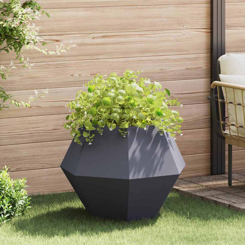  Planter Steel, 60cm H x 75cm W x 75cm D, Anthracite