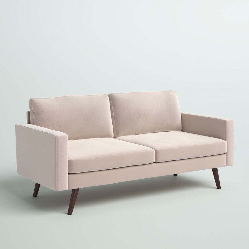 Canapé à accoudoirs carrés 71 po Jaimelynn, Polyester beige