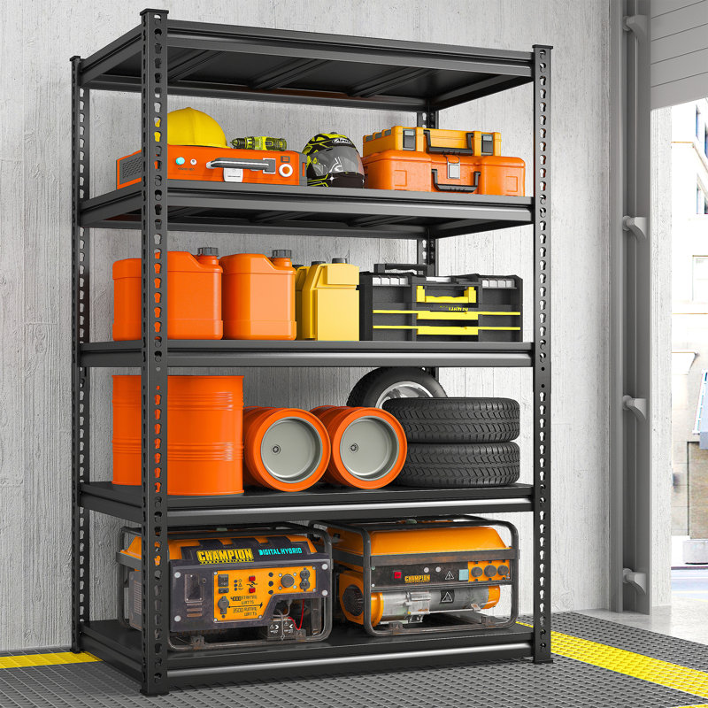 Étagère de garage robuste de 72 po de hauteur Orra avec tablettes réglables, étagère de garage, garde-manger et rangement Orra