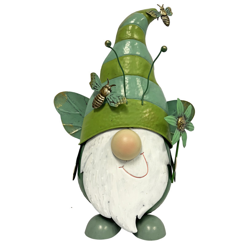 Statue de jardin verte gnome volant