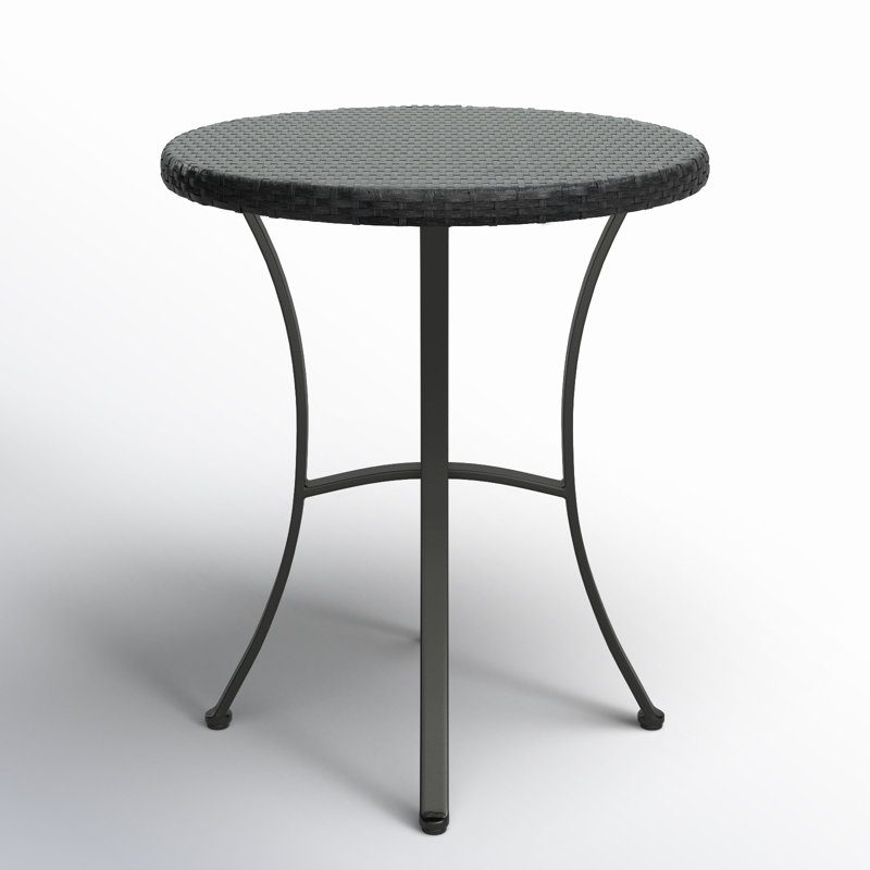 Brade Round Metal Outdoor Bistro Table , 28'' in. W 28'' in. D, Black Antique
