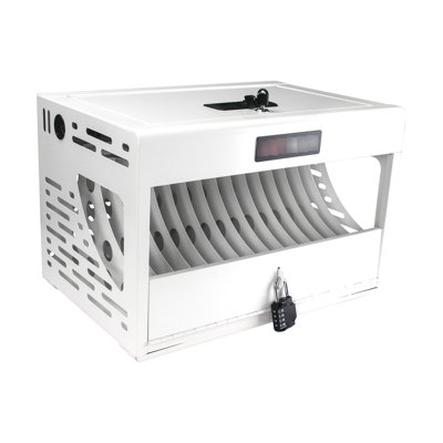 16 armoires de charge pour ordinateur portable et tablette - verrouillables, blanches, pour la salle de classe, le bureau, et les charges de magasins de plusieurs appareils portatifs 16 espaces de verrouillage, avec rangement pour ordinateur portable / tablette sécurisé