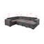 Canapé modulaire moderne en U à assise en U de 123 po 4 1 avec repose-tête réglable, canapé-lit avec méridienne de rangement et canapé-lit-116969591