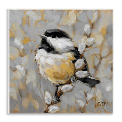 Art mural, oiseau, perché, saule, par Andrea Lavery