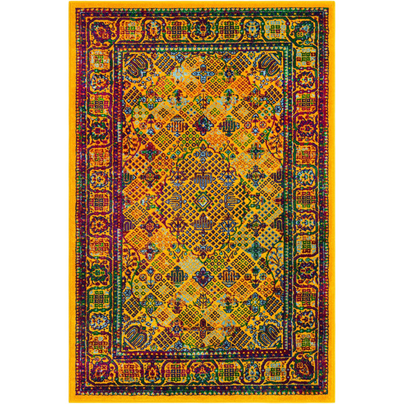 Mylasha Abstract Indoor Rug, Rectangle 4'1" x 6'1"