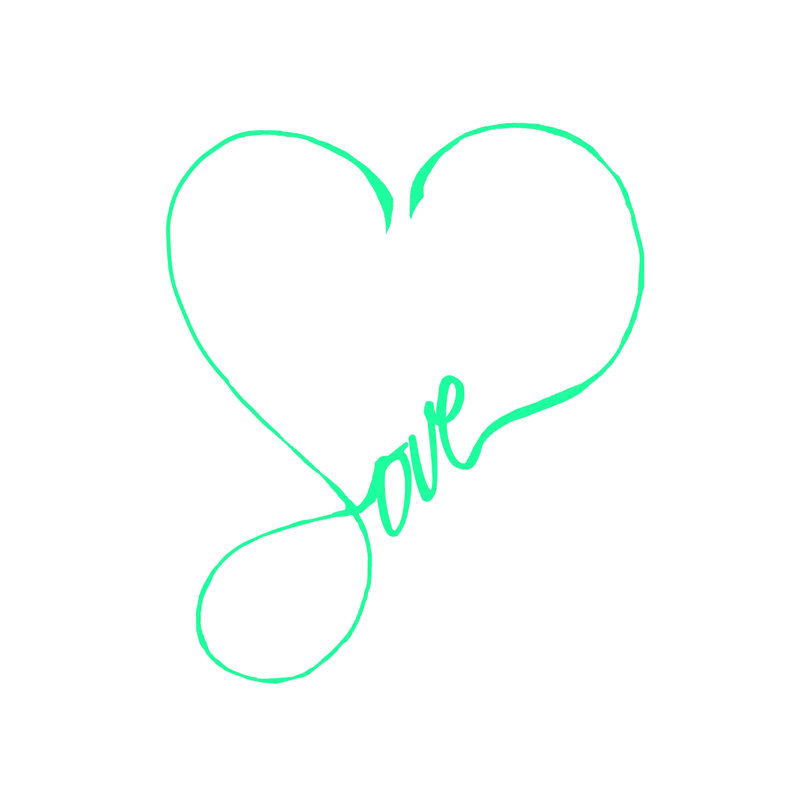 «Ribbon Love Heart», reproduction sur toile tendue, H 12 po x l 12 po