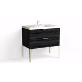 Avila 36" W Freestanding Single Bathroom Vanity with Dean Leg