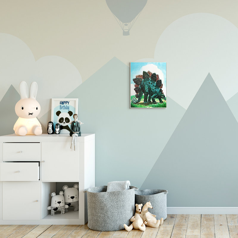 Art de champ de dinosaures Levingston, Plaque murale, H 15 po x l 10 po