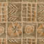 Tapis tibétain en laine noué à la main à motif sud-ouest gris / pêche-18944770