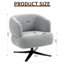 Chaise d'appoint pivotante Cozy - Chaise de lecture moderne en lin pour le salon et les petits espaces-1324595511