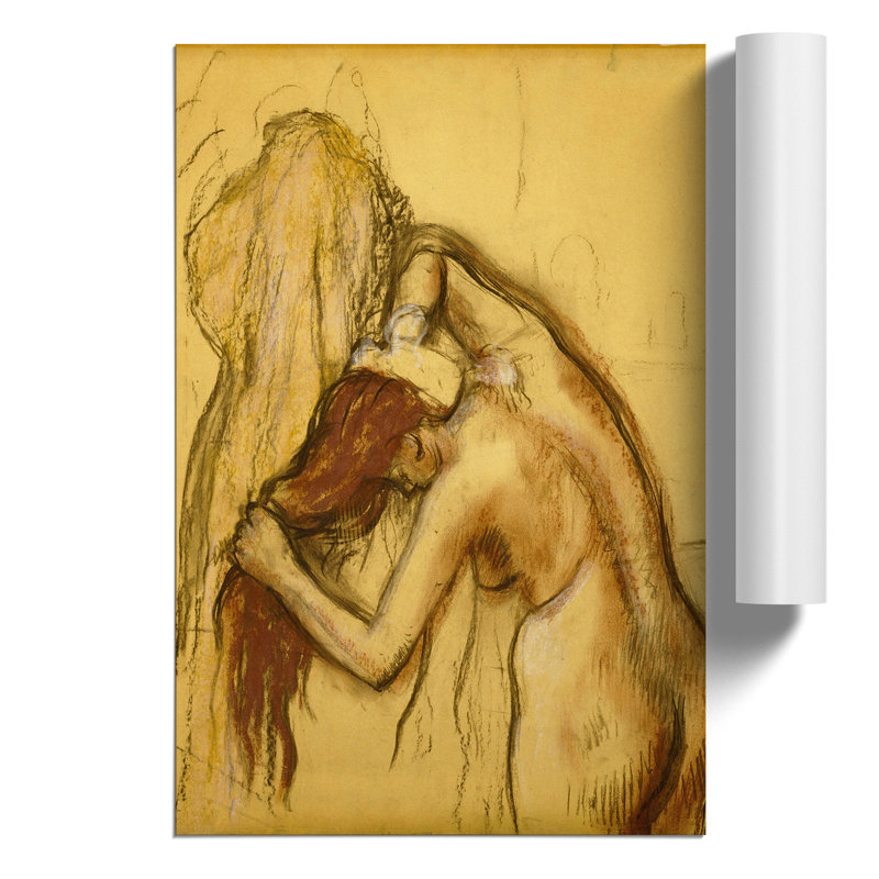 Study Of A Nude Woman Vol.4 by Edgar Degas - No Frame Painting, 59cm H x 42cm W x 0.1cm D