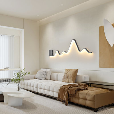 Heidamos 1 - Light 110cm Aluminum LED Flush Mounted Sconce