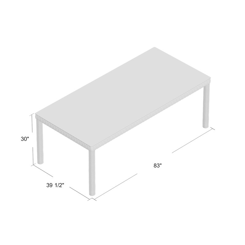 Table de salle à manger Modway Summon, L 83 po x l 39,5 po