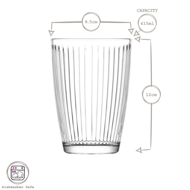 LAV Hestia Highball Glasses - 415ml, 6