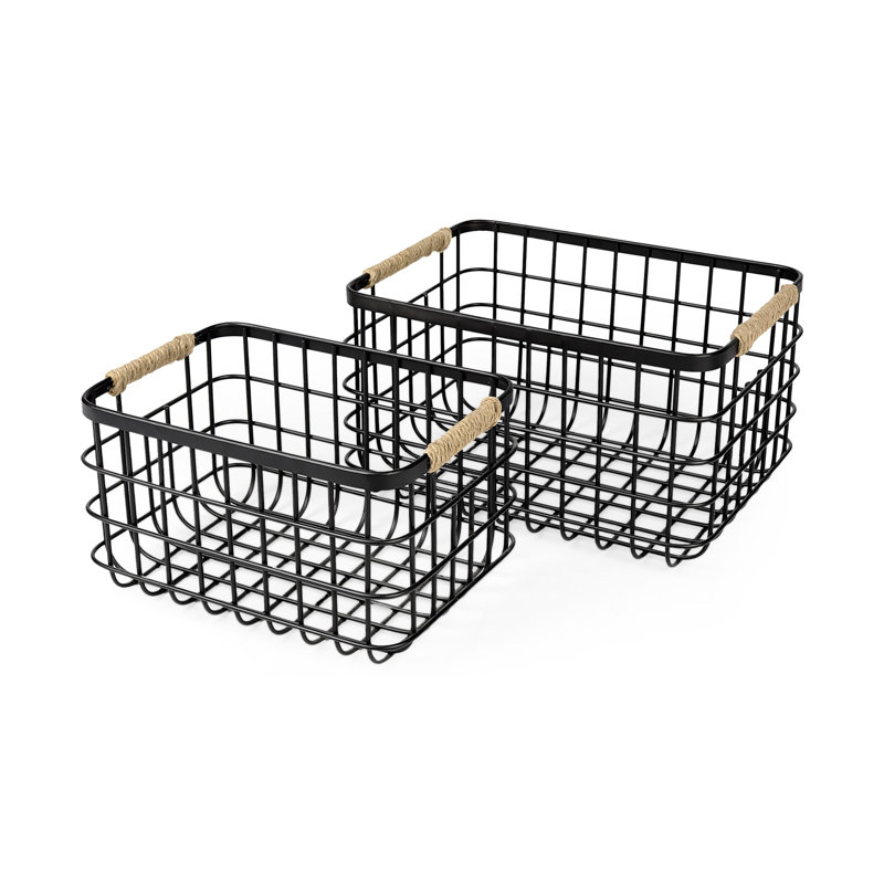 Panier en métal 2 pièces
