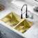 Rivage 33" L x 20" W Double Basin Undermount Kitchen Sink