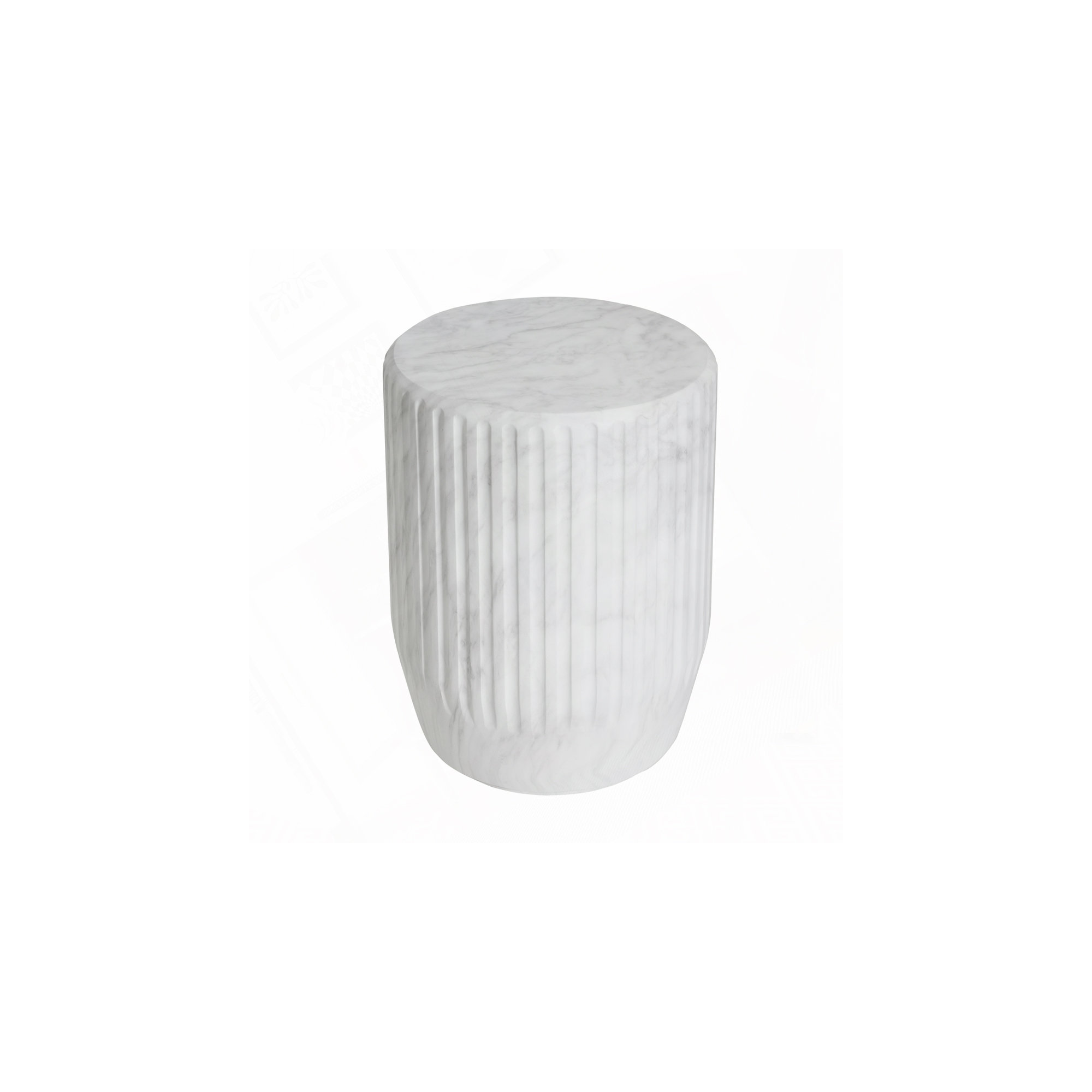 Magnus Modern Outdoor Side Table, White