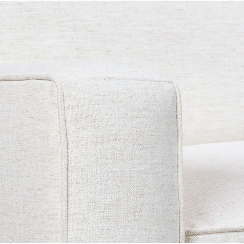 Taylor Upholstered L-Shaped Sectional Symmetrical, Nomad Snow Crypton® Chenille