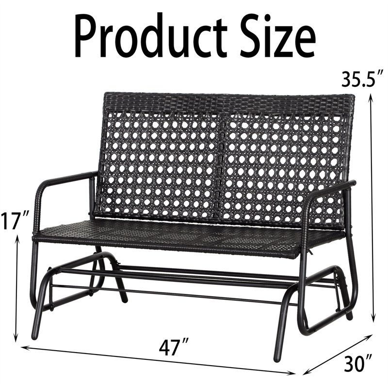 Banc de patio extérieur