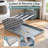 Light Grey litter-box access for small & elderly cats combines adjustable elevated steps with a ramp, filter function and anti-tracking design; the unit Fits Automatic Litter Boxes