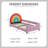 Rainbow Upholstered Daybed, Cute Princess Style, Colorful & Pink, For Kids & Teens