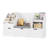55.1" W x 31.5"H 3-IN-ONE Kids Bookcase with 3 Drawers, Soft Cushion, 4-Layer Bookshelf, Reading Nook-836404292
