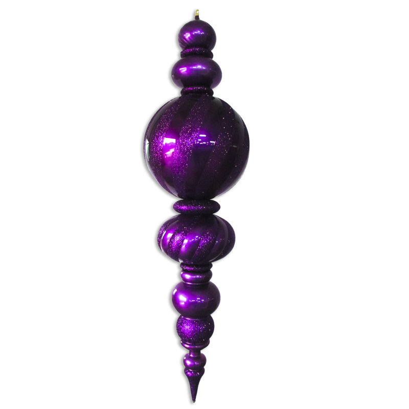 Ornement fleuron Jumbo, Mauve, H 60 po x l 16 po x P 16 po