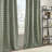 Plaid Faux Leather Tab Top Curtain Panel With Fleece Lining For Thermal Insulation And Privacy