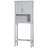 Kleankin Modern Over The Toilet Storage Cabinet, Double Door Bathroom Organizer With Inner Adjustable Shelf And Open Shelf