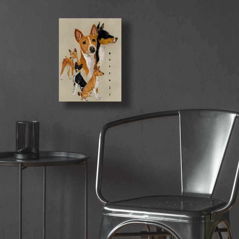 «Basenji» par Barbara Keith, impression sans cadre, H 16 po x l 12 po x P 0,13 po
