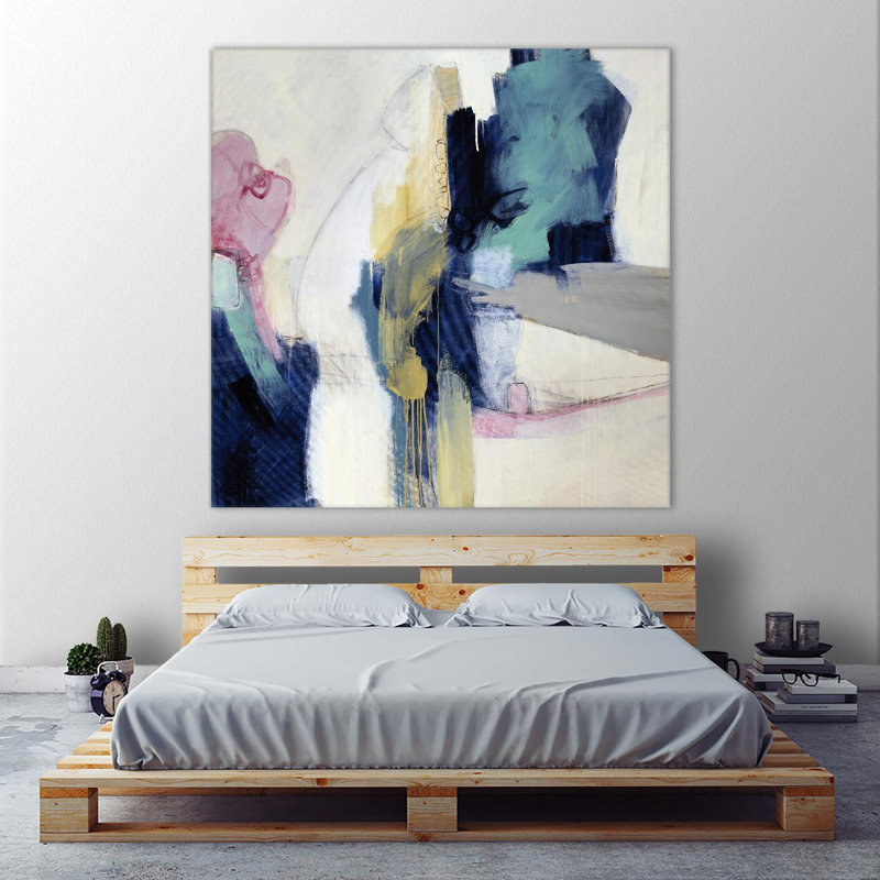 Giant Abstract Multicolor Canvas Art Print, 84 x 84 inches