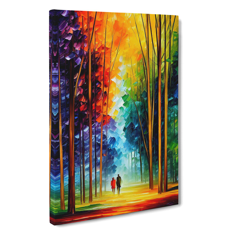 XC1022-1722X Couple In A Forest No.3 - Wrapped Canvas Print, 50cm H x 35cm W x 3cm D