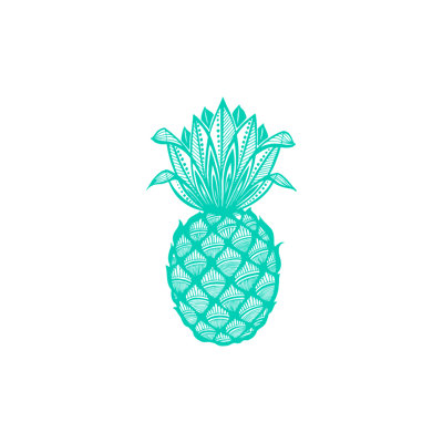 Décalcomanie murale fruits de pin ananas Barringer