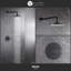 Garniture de douche de la collection Wedge seulement: pomme de douche ronde de 8 po, ensemble de poignées simples et valve brute incluse - noir mat-48164212