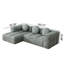 Canapé modulaire modulaire en chenille moderne, gris L 103 po, 3 coussins-268250202-268250200