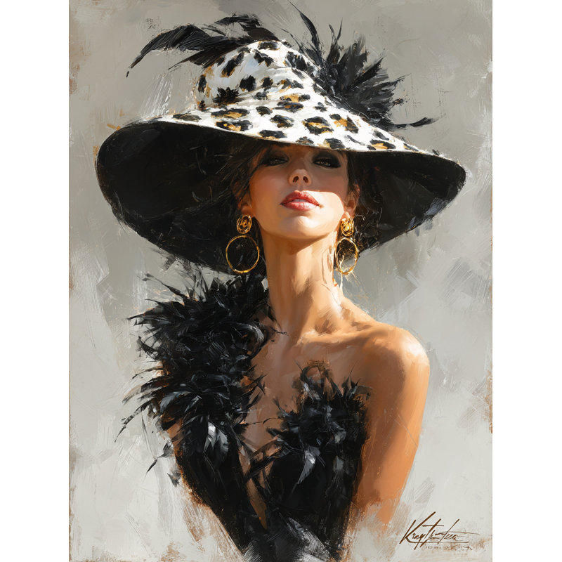 Art mural sur toile Feathered Allure, H 24 po x l 16 po