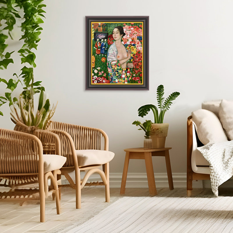 «The Dancer» par Gustav Klimt, reproduction d'art sur toile encadrée, H 26 po x l 30 po x P 2 po, Encadré opulent