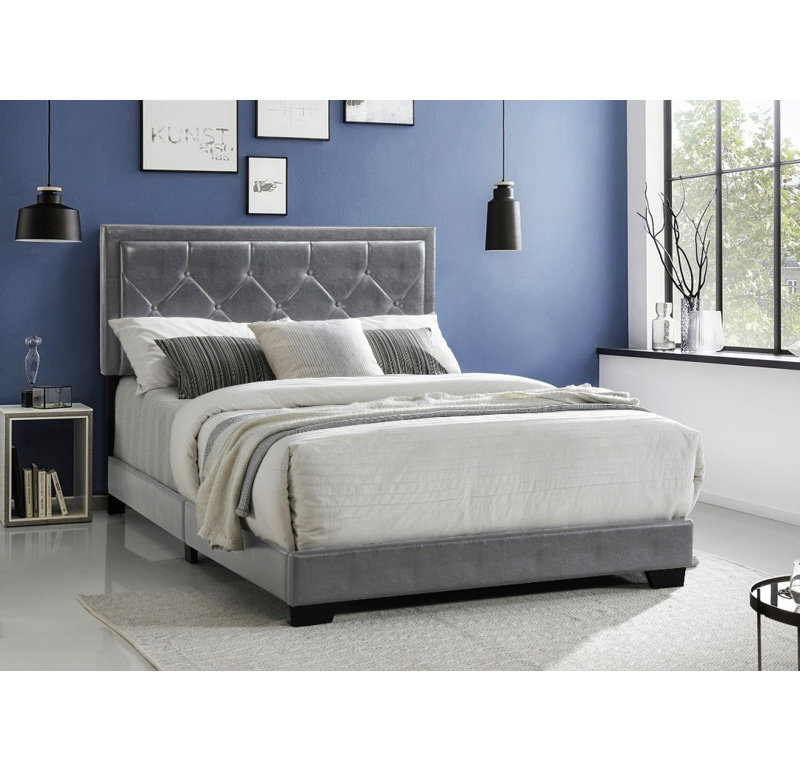 Ormiston Vegan Leather Standard Bed, Gray