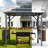 8 Ft. W X 6 Ft. D Professional Grill Gazebo with Aluminum-Plastic Panels & Integrated Storage – All-Weather Outdoor Kitchen Solution