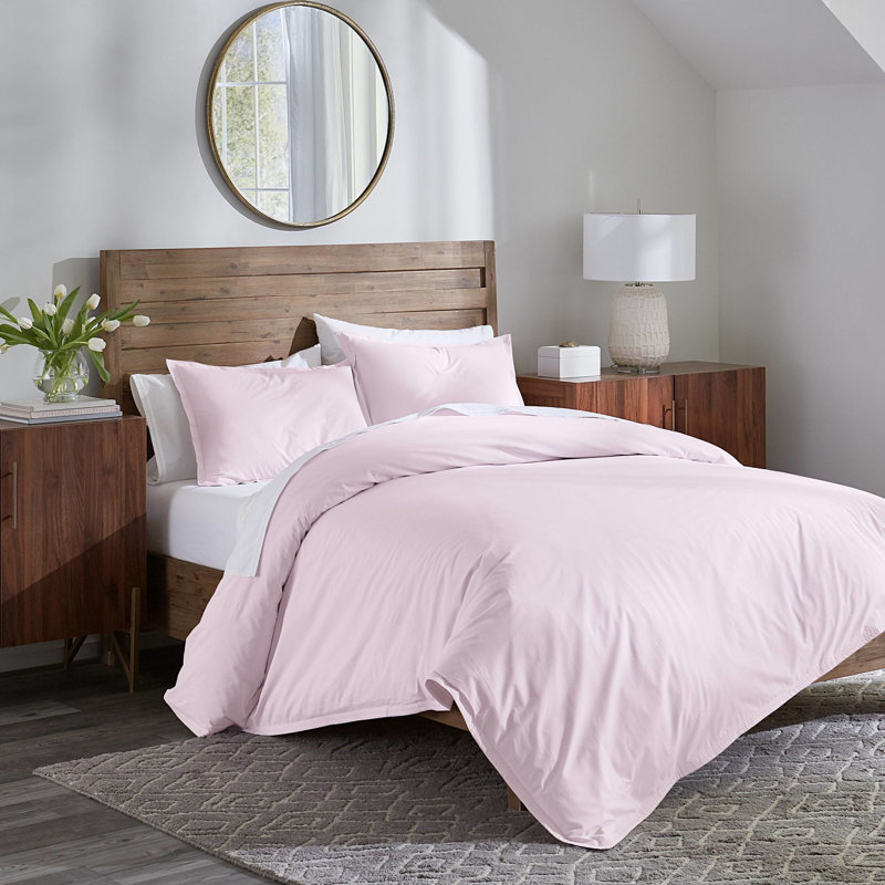 Ensemble d'édredon en coton Love Supima, Édredon simple et 1 taie décorative, Lilas