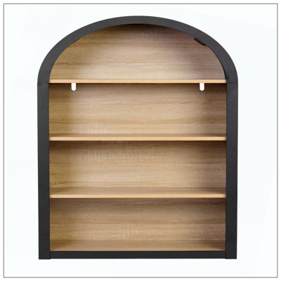 4-Tier Arched Bookshelf, Arched Bookcase with Storage Shelves
