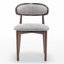 Chaise d'appoint rembourrée en bois massif-1795384395