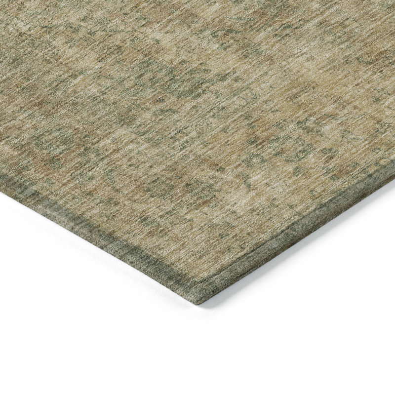 Tapis intérieur / extérieur 3 pi x 5 pi vert et beige