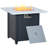 Abrie Round Steel Propane Smokeless Fire Pit Table with Lid